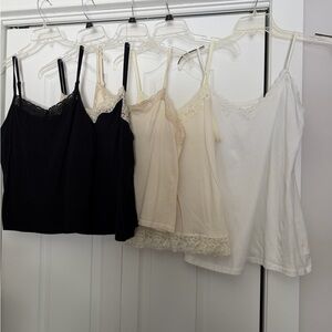 Old Navy Lace Trim Camisole in Cream